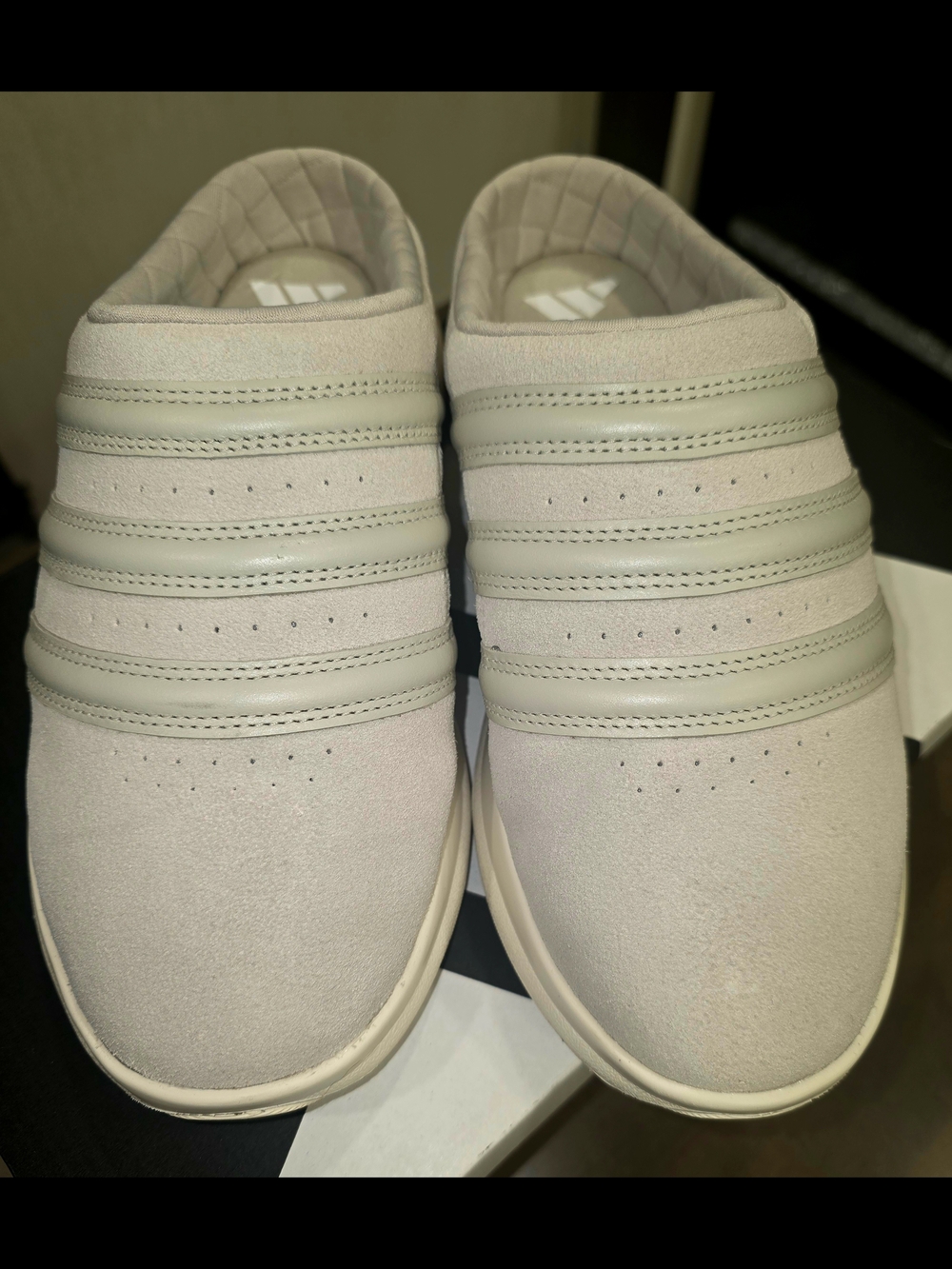 adidas Slip-On Loafers in Pale Pink and Light Gray